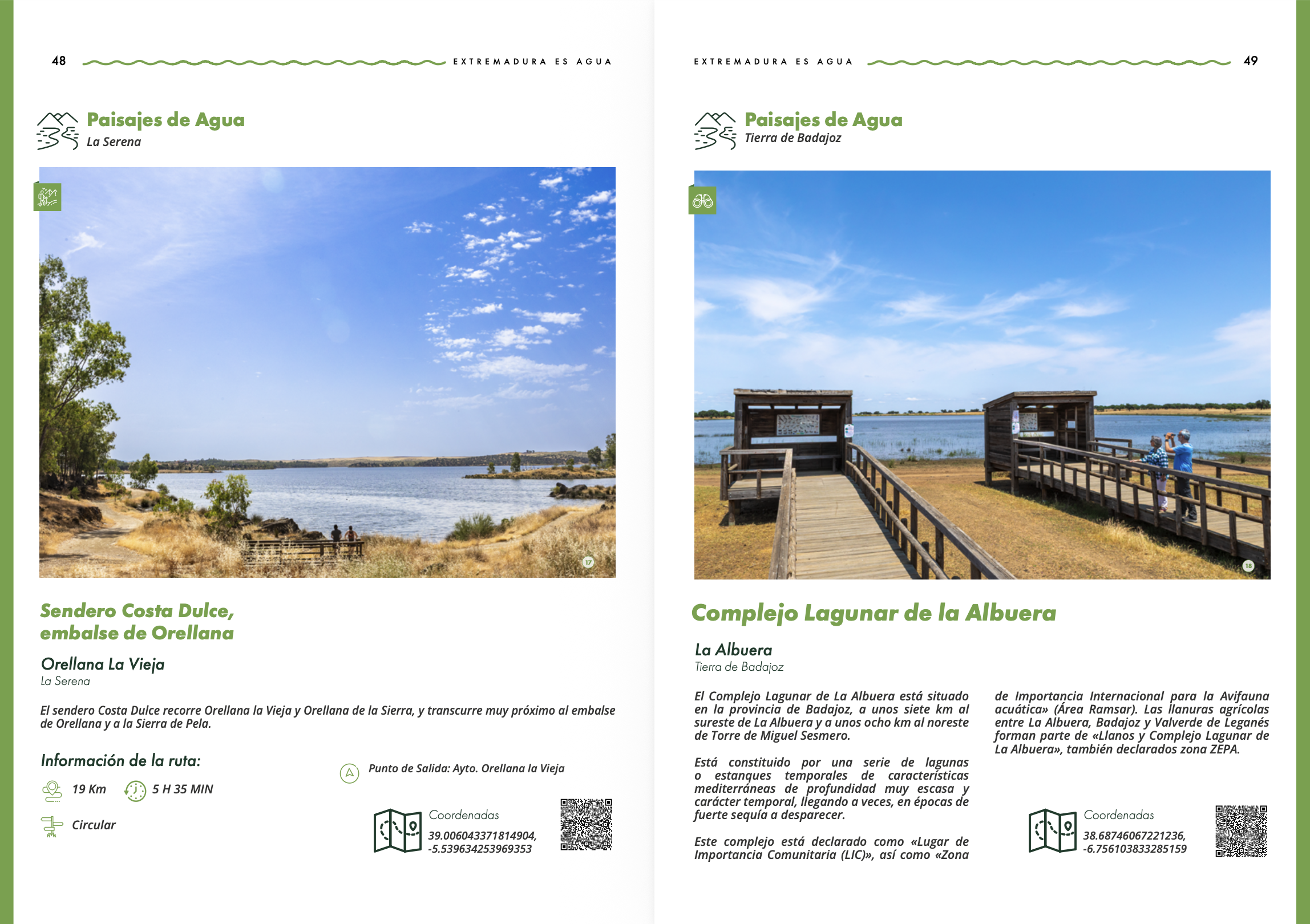 Panorámica del embalse de Orellana - Sendero Costa Dulce